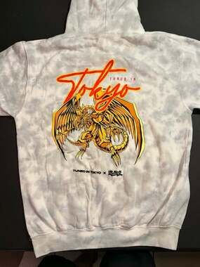NWOT - Tuned in Tokyo x Yu-Gi-Oh Winged Dragon of Ra Tie Dye Hoodie